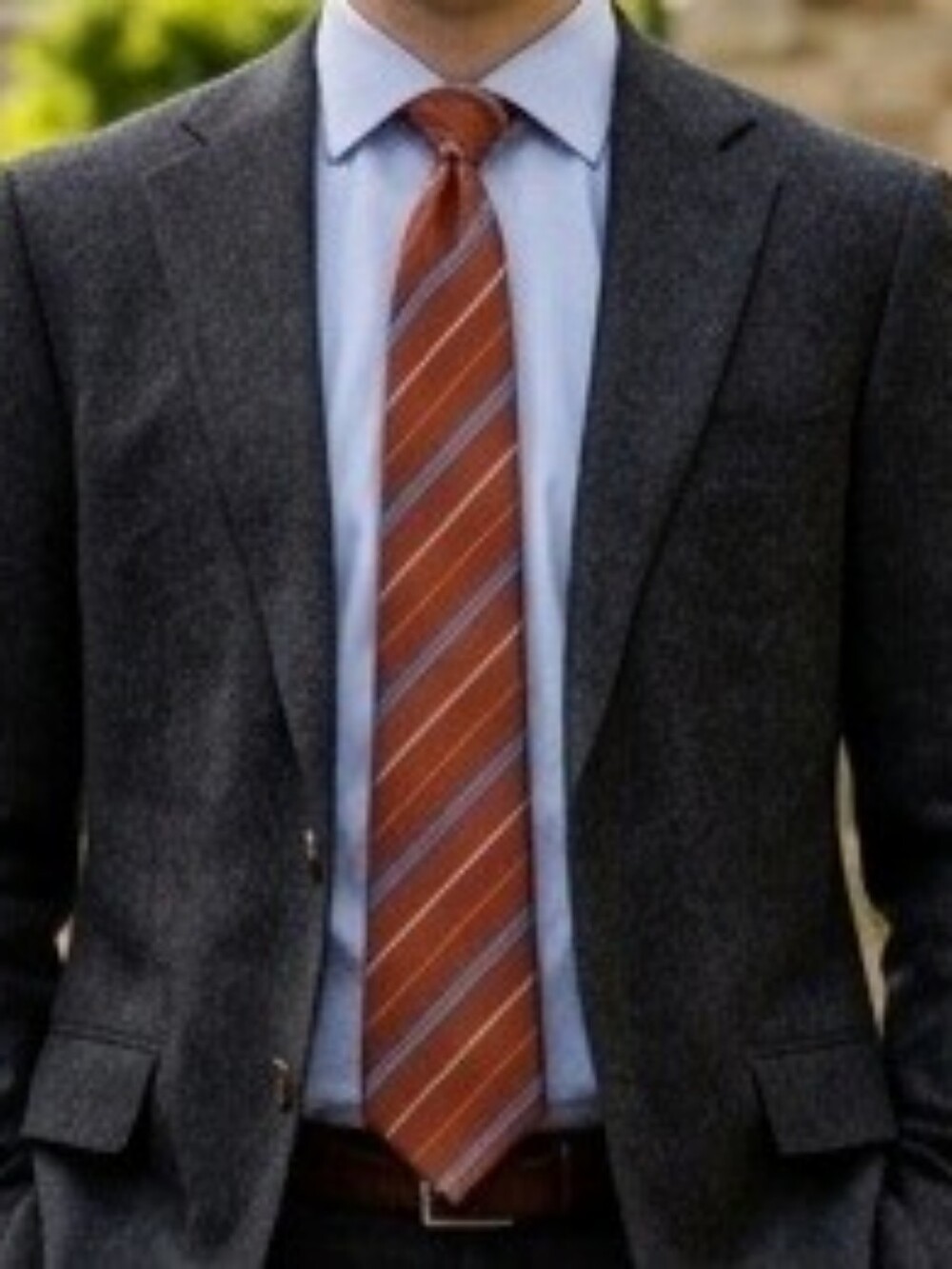 Vintage Italian Silk Red Striped Tie